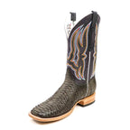 Texas Country Mens Diamond Collection Braxton Python Boots - Oxford Gray - Square Toe