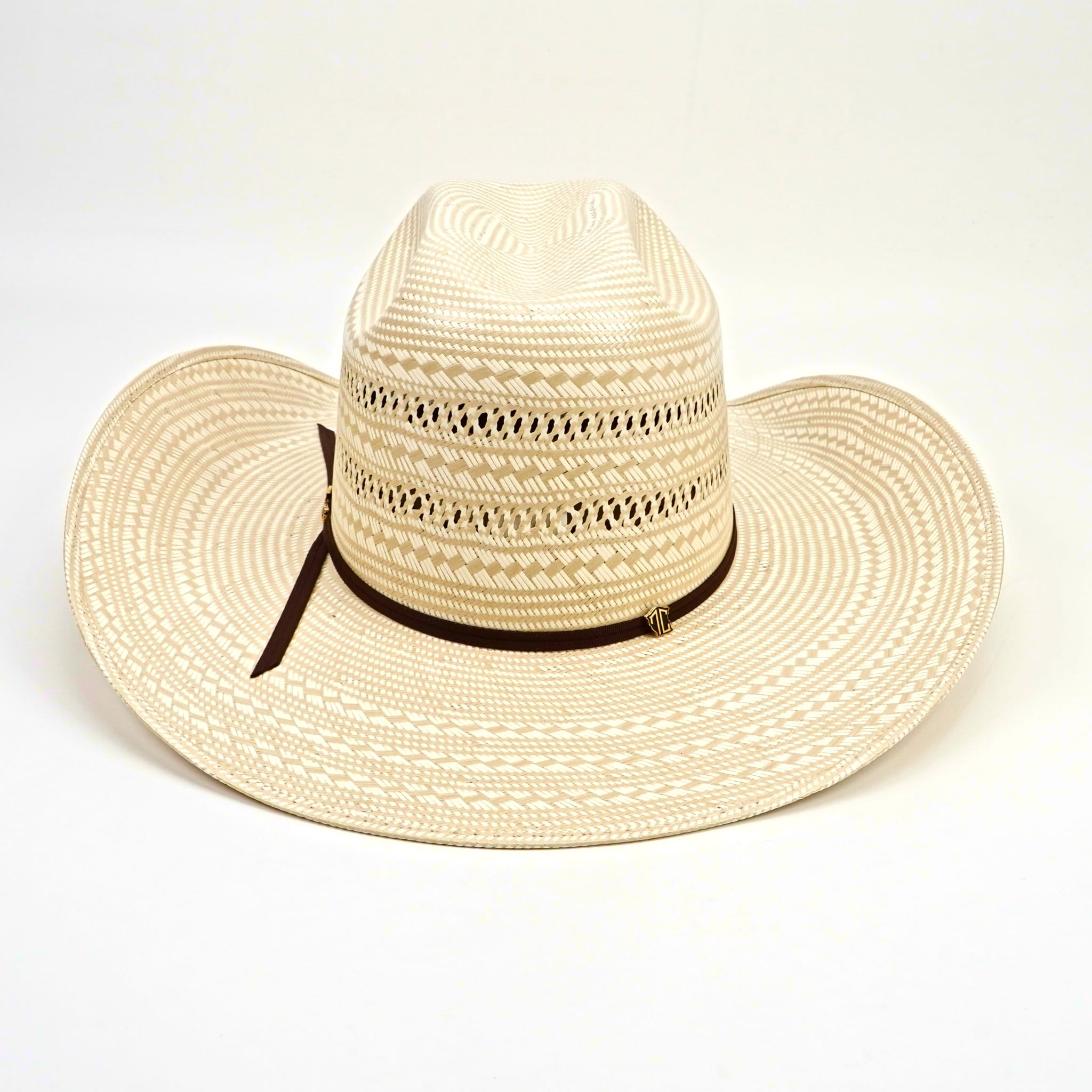 Texas Country Sombreros TC TC Hats - 100x Straw Cowboy Hat - Minnick Two-Tone Double Vented