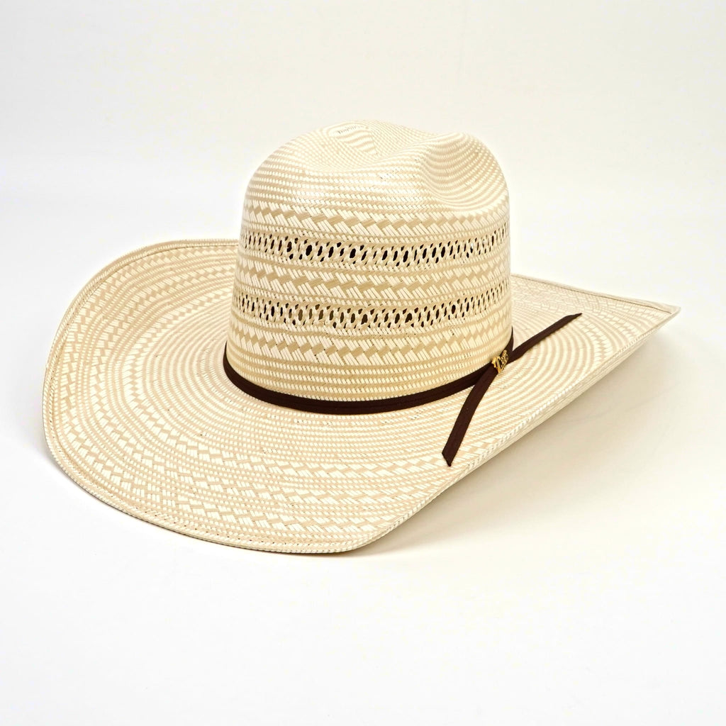 Texas Country Sombreros TC TC Hats - 100x Straw Cowboy Hat - Minnick Two-Tone Double Vented