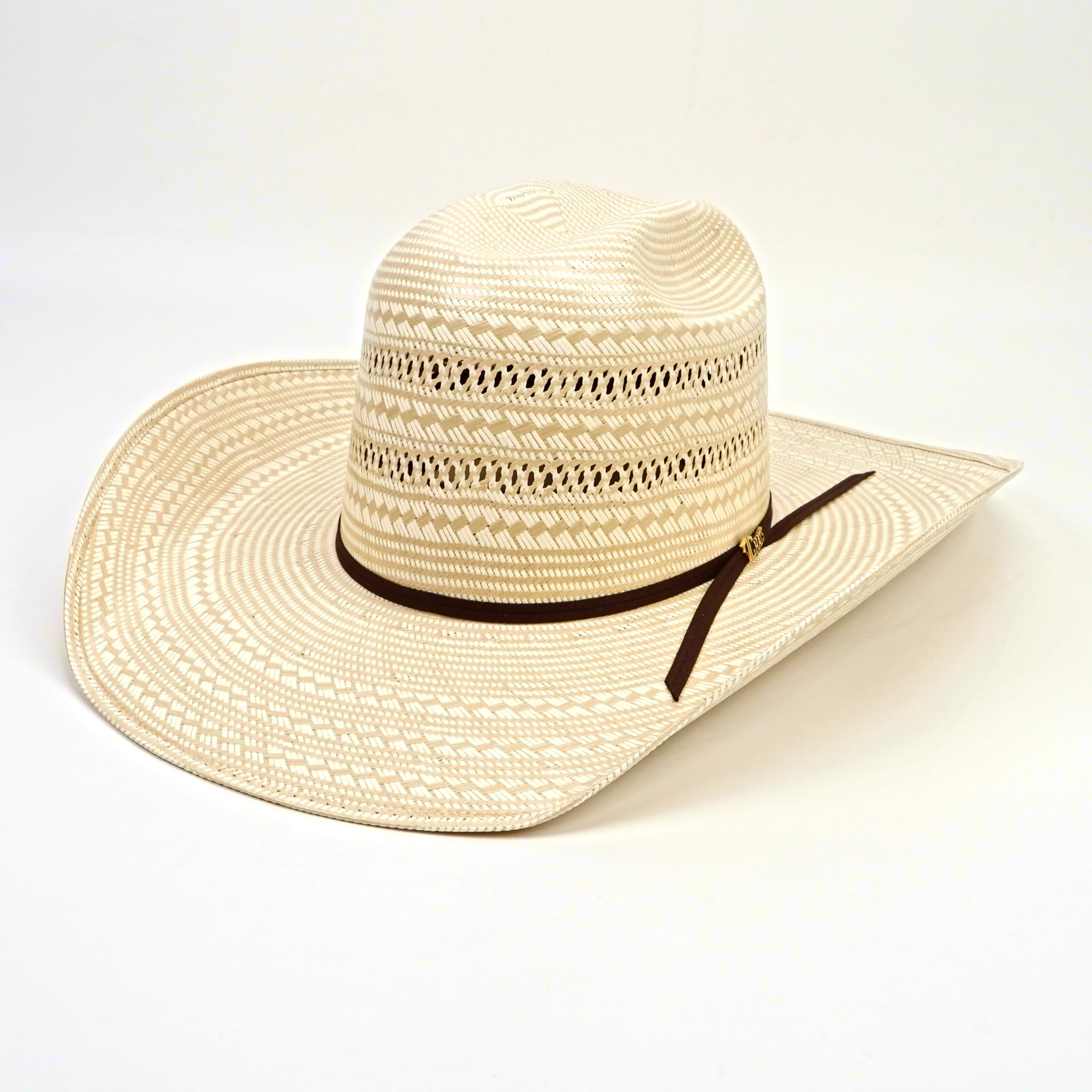 Texas Country Sombreros TC TC Hats - 100x Straw Cowboy Hat - Minnick Two-Tone Double Vented