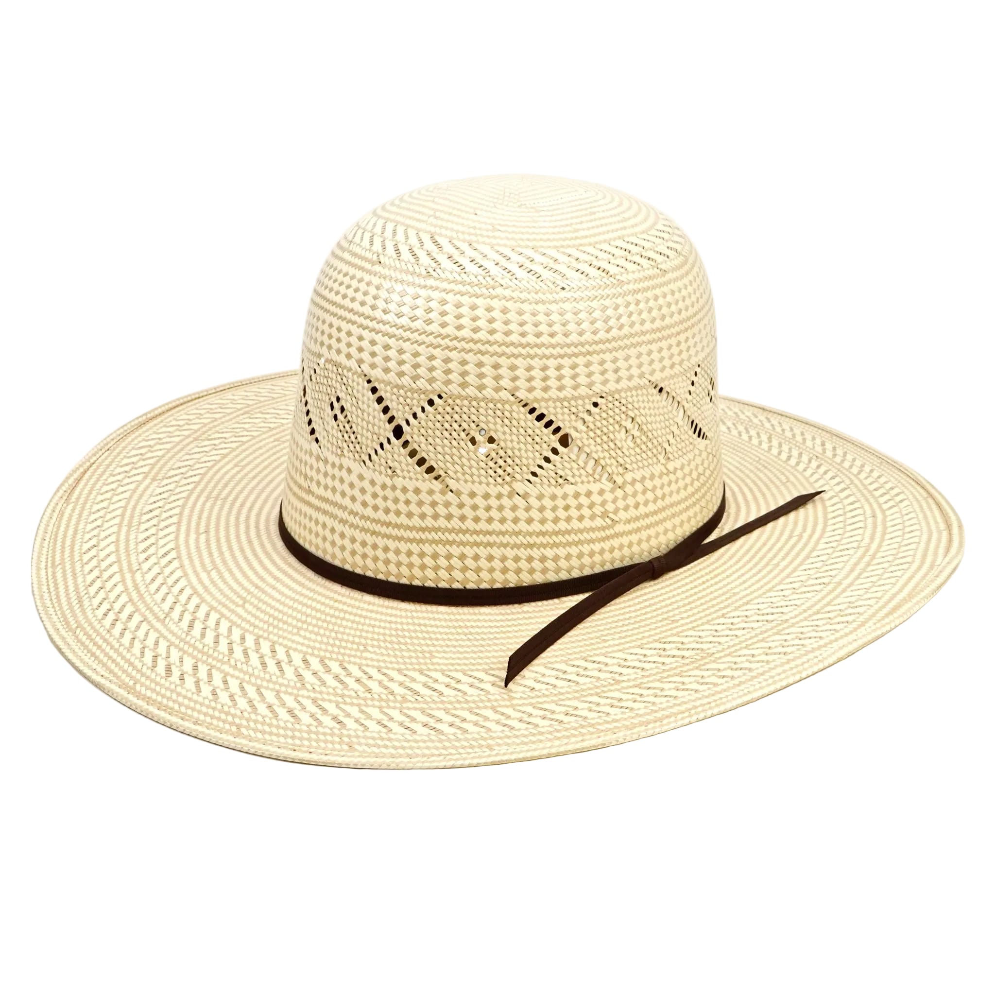 Texas Country Sombreros TC TC Hats - 100X Straw Open Crown Hat - Two-Tone X-Flower