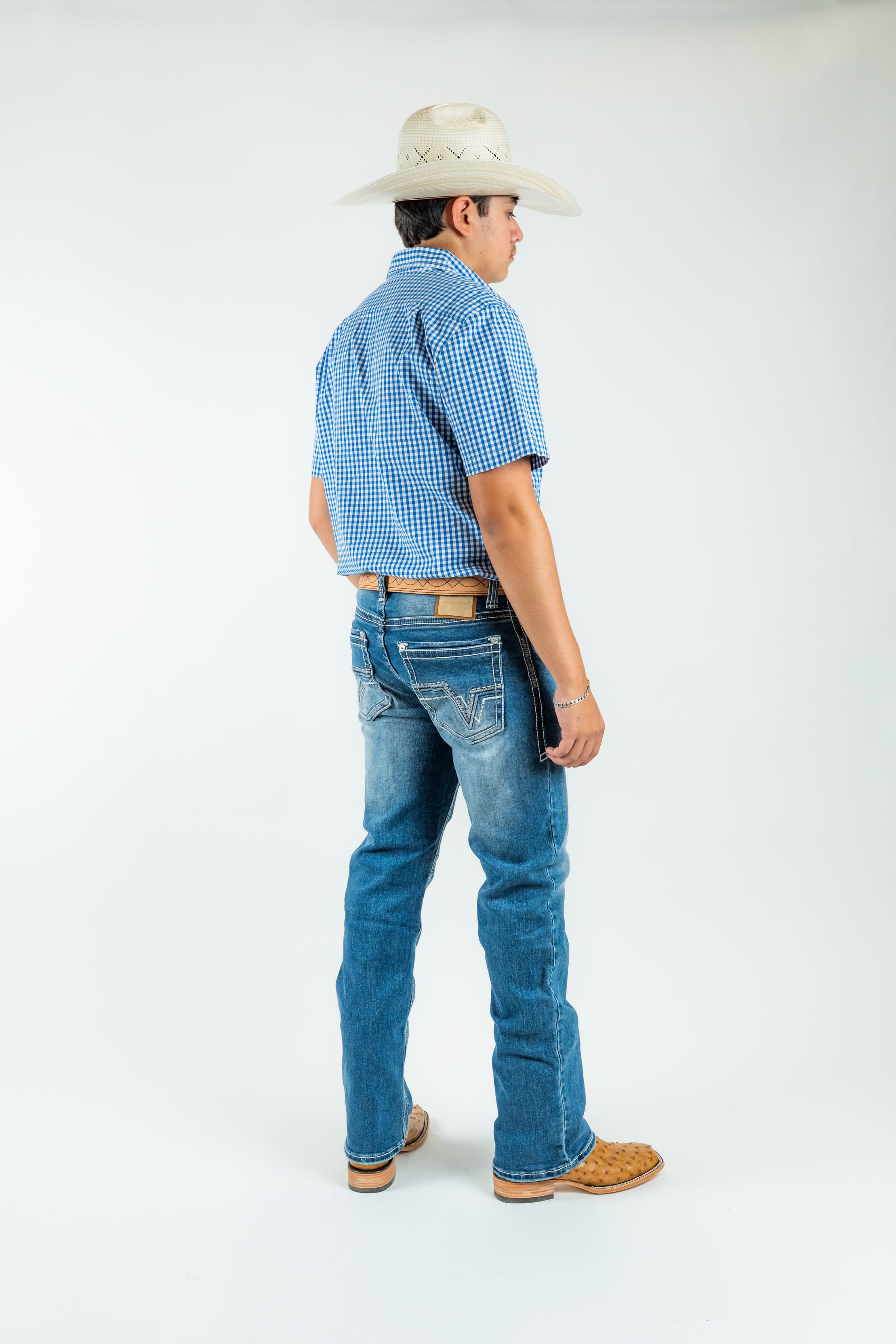 Western Blue Pantalones Western Blue - Men's Classic Modern Boot Cut Jeans (W478)