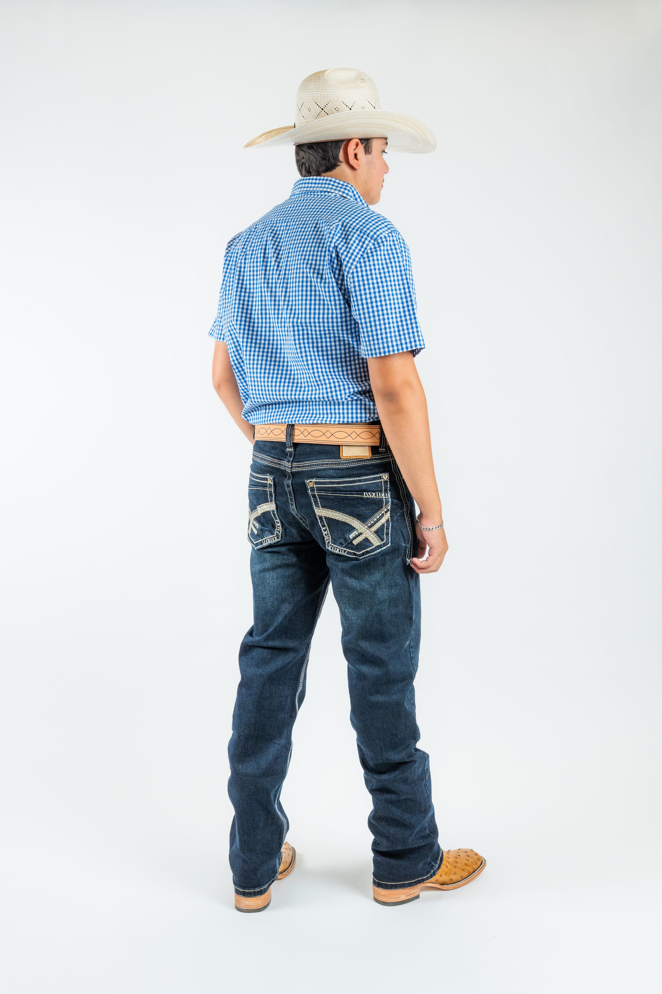 Western Blue Pantalones Western Blue - Men's Classic Modern Boot Cut Jeans (W487)