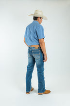 Western Blue Pantalones Western Blue - Men's Classic Modern Boot Cut Jeans (W488)