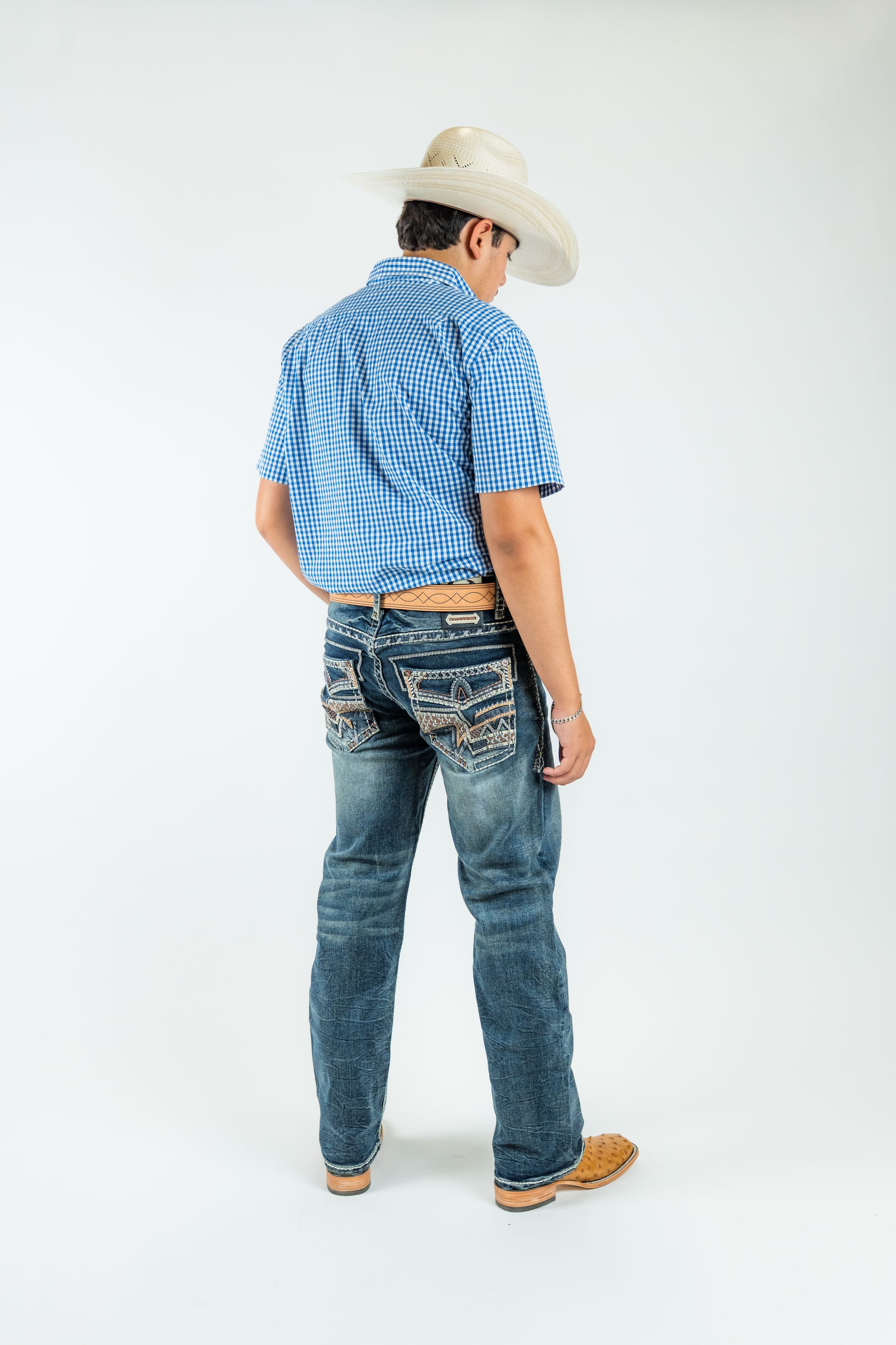 Western Blue Pantalones Western Blue - Men's Straight Leg Denim Jeans (WJ2354)
