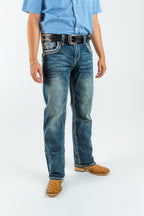 Western Blue Pantalones Western Blue - Men's Straight Leg Denim Jeans (WJ2354)