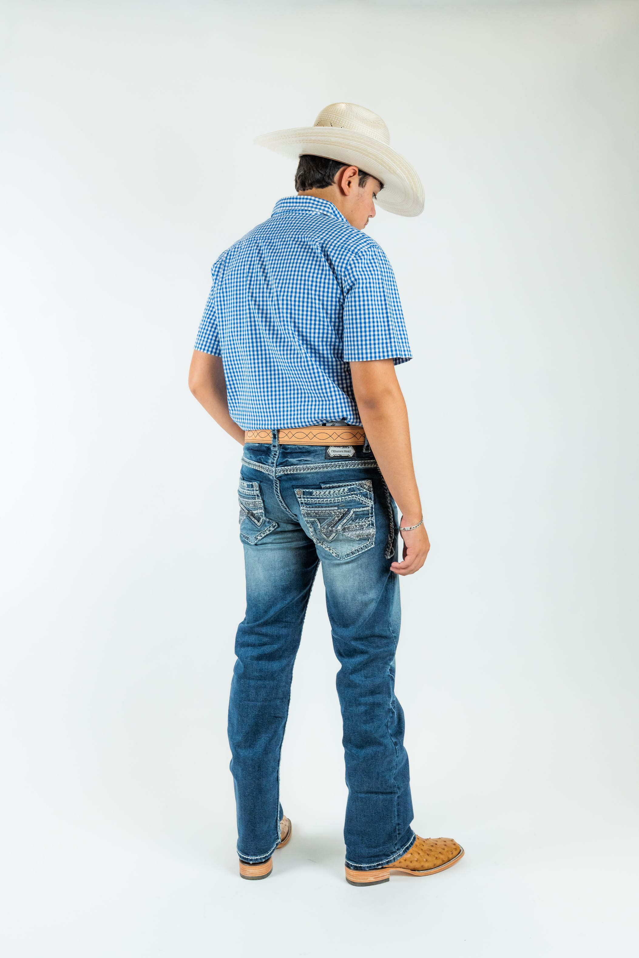 Western Blue Pantalones Western Blue - Men's Straight Leg Denim Jeans (WJ2363)