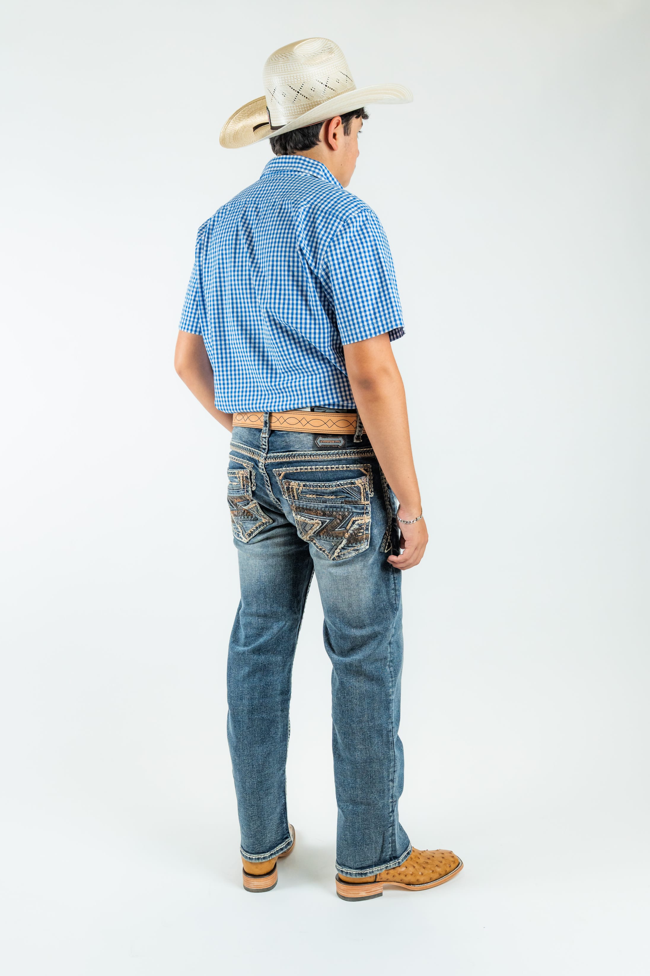 Western Blue Pantalones Western Blue - Men's Straight Leg Denim Jeans (WJ2365)