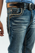 Western Blue Pantalones Western Blue - Men's Straight Leg Denim Jeans (WJ2365)