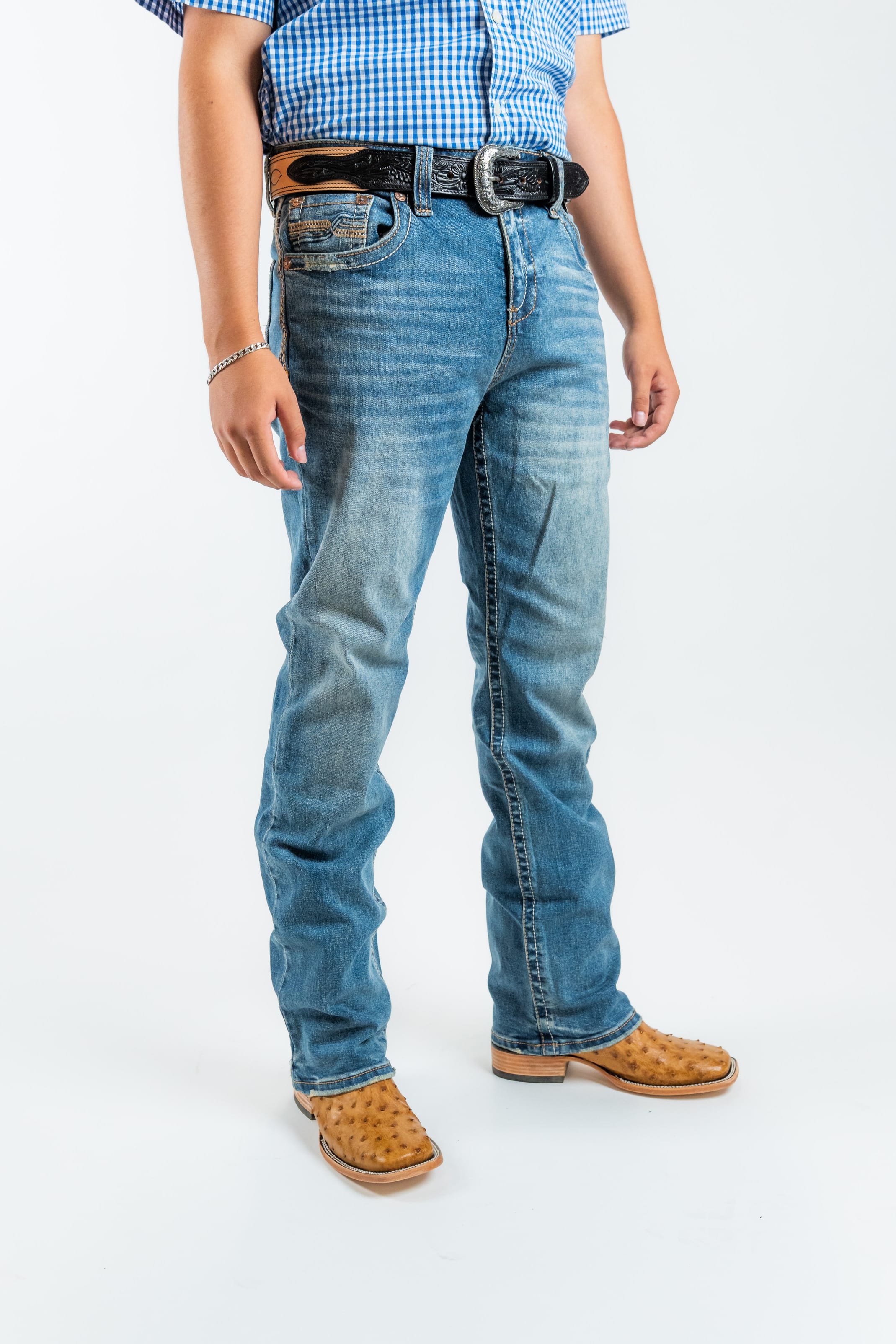 Western Blue Pantalones Western Blue - Men's Western Blue Classic Modern Boot Denim Jeans (W-463)