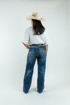 Western Blue Pantalones Women's Boot Cut Denim Jeans (W243-TS30)