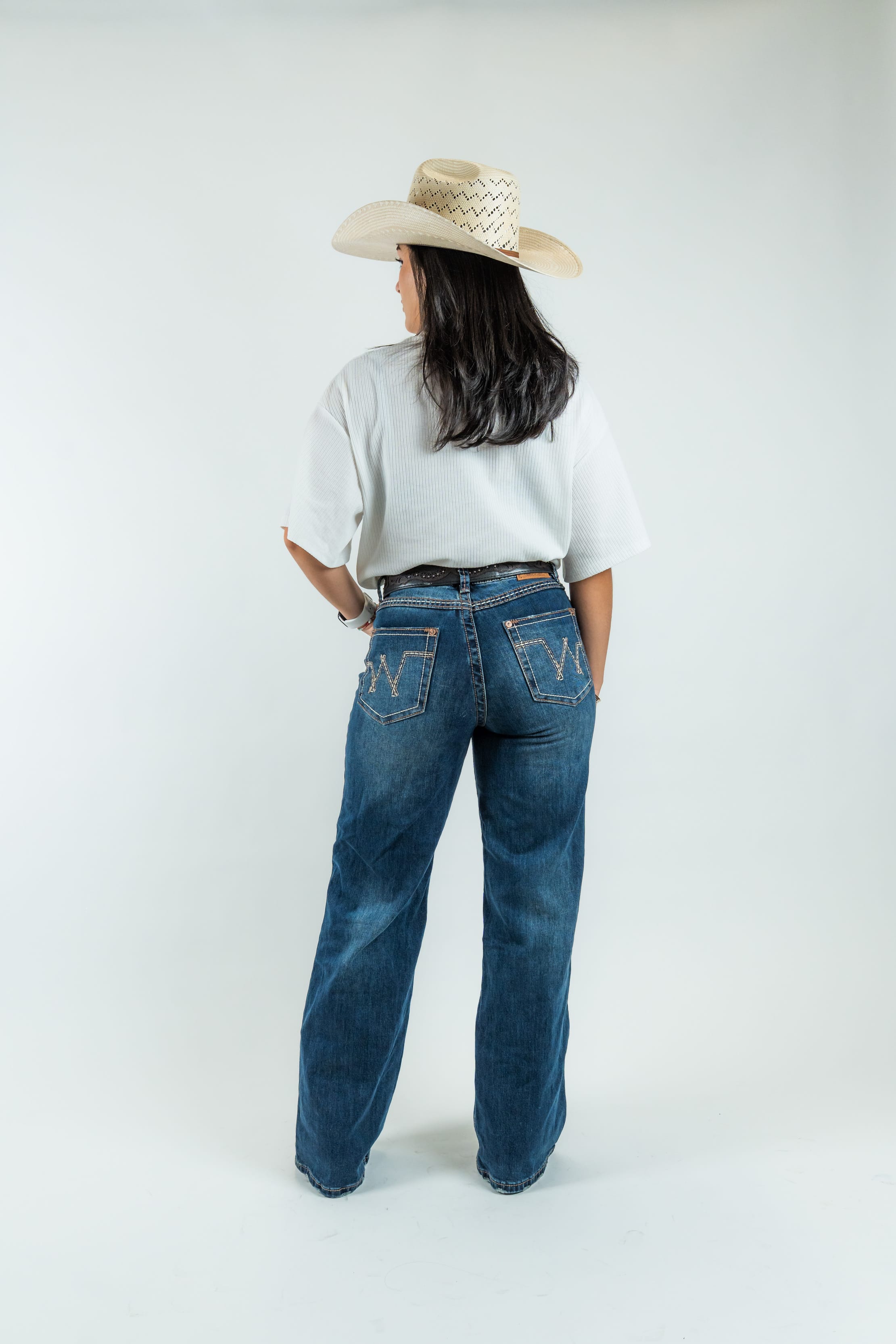 Western Blue Pantalones Women's Boot Cut Denim Jeans (W243-TS30)