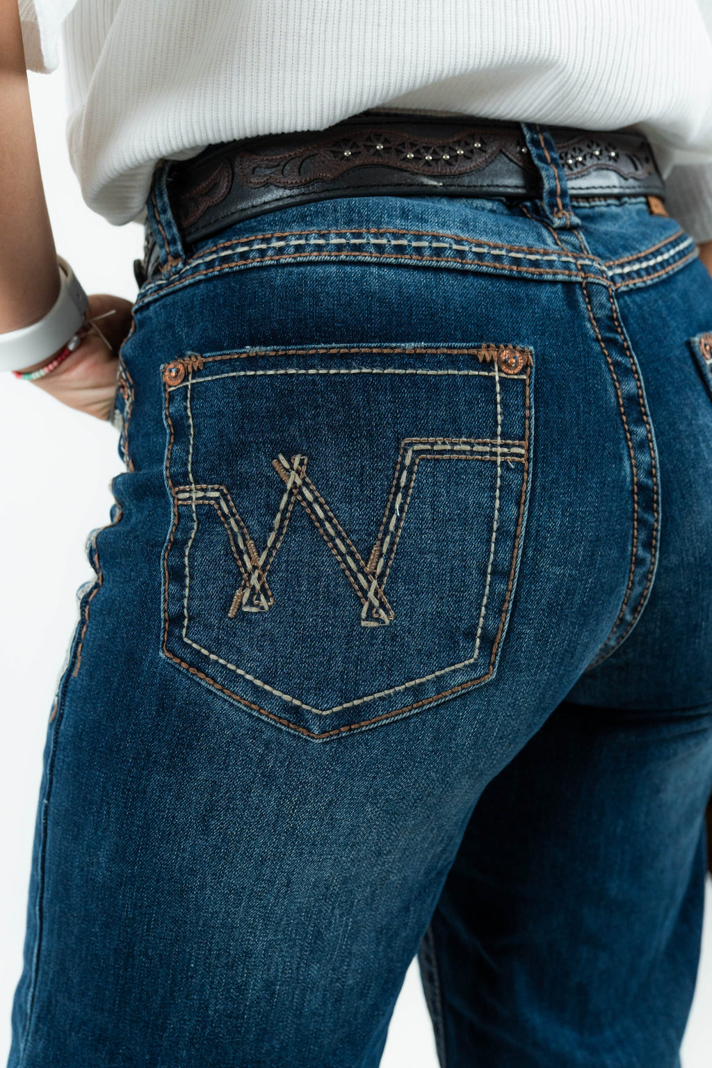Western Blue Pantalones Women's Boot Cut Denim Jeans (W243-TS30)