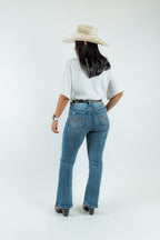 Western Blue Pantalones Women's High-Rise Bootcut Denim Jeans (W2368-PB)