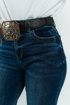 Western Blue Pantalones Women's High-Rise Wide Fit Denim Jeans (W2374-WL)