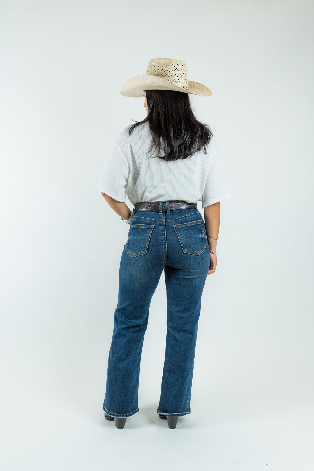 Western Blue Pantalones Women's High-Rise Wide Fit Denim Jeans (W2374-WL)