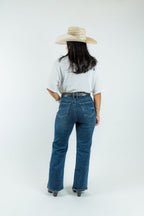 Western Blue Pantalones Women's High-Rise Wide Fit Denim Jeans (W2374-WL)