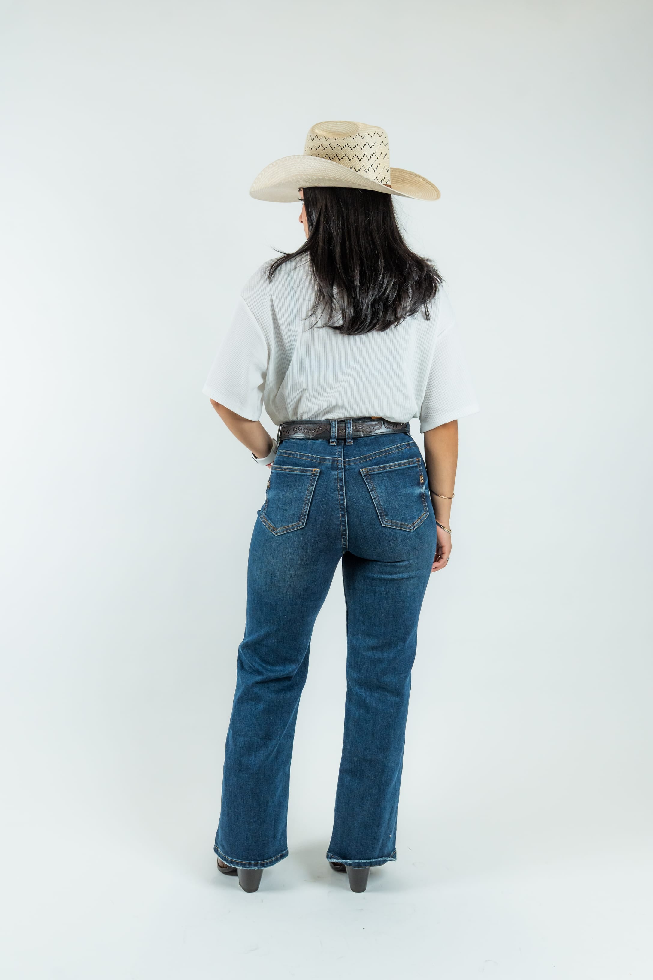 Western Blue Pantalones Women's High-Rise Wide Fit Denim Jeans (W2374-WL)